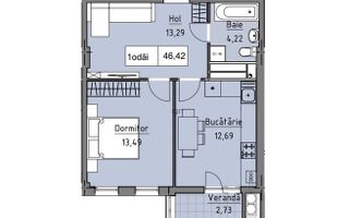 Vânzare apartament, 1 cameră,  strada Ceucari, Poșta Veche - Poză 6