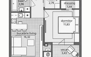 Vânzare, apartament, 1 cameră, bulevardul Dacia, Botanica - Poză 8