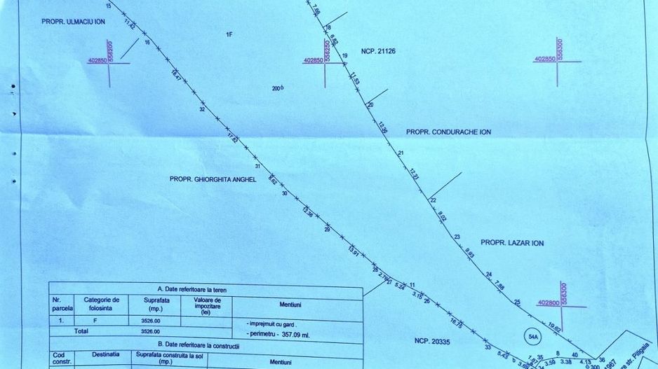 Teren intravilan 3526 mp cu vedere superba catre munte! - Poză 7