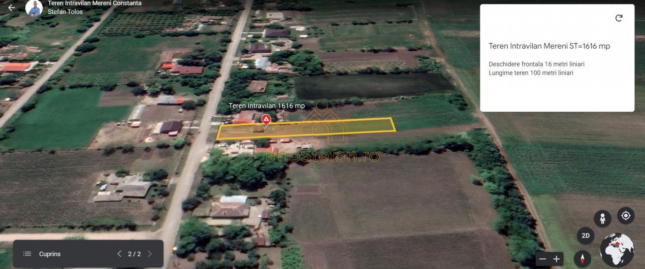 Oportunitate de investitie teren intravilan 1616 mp Mereni Constanta - Poză 7