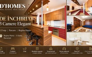 De Închiriat | 3 Camere Elegant | 115 mp | Parcare | Regina Maria - Poză 1