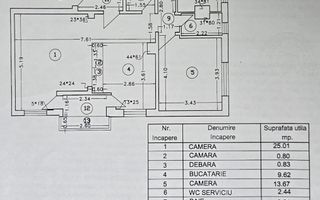 Apartament 3 camere cu centrala in bloc anvelopat, Lujerului, Militari - Schiță 11