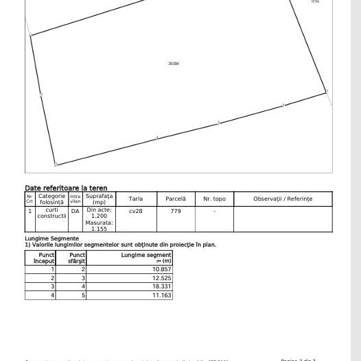 Teren intravilan 1.200 mp – Gogoșari, Giurgiu - Schiță 3