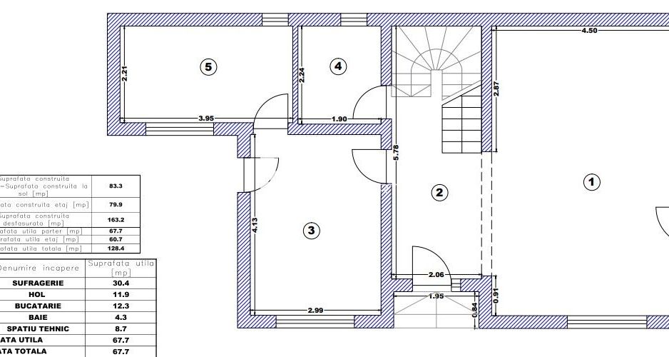 Casa individuala /carport/teren 450 mp, Poplaca - Schiță 8
