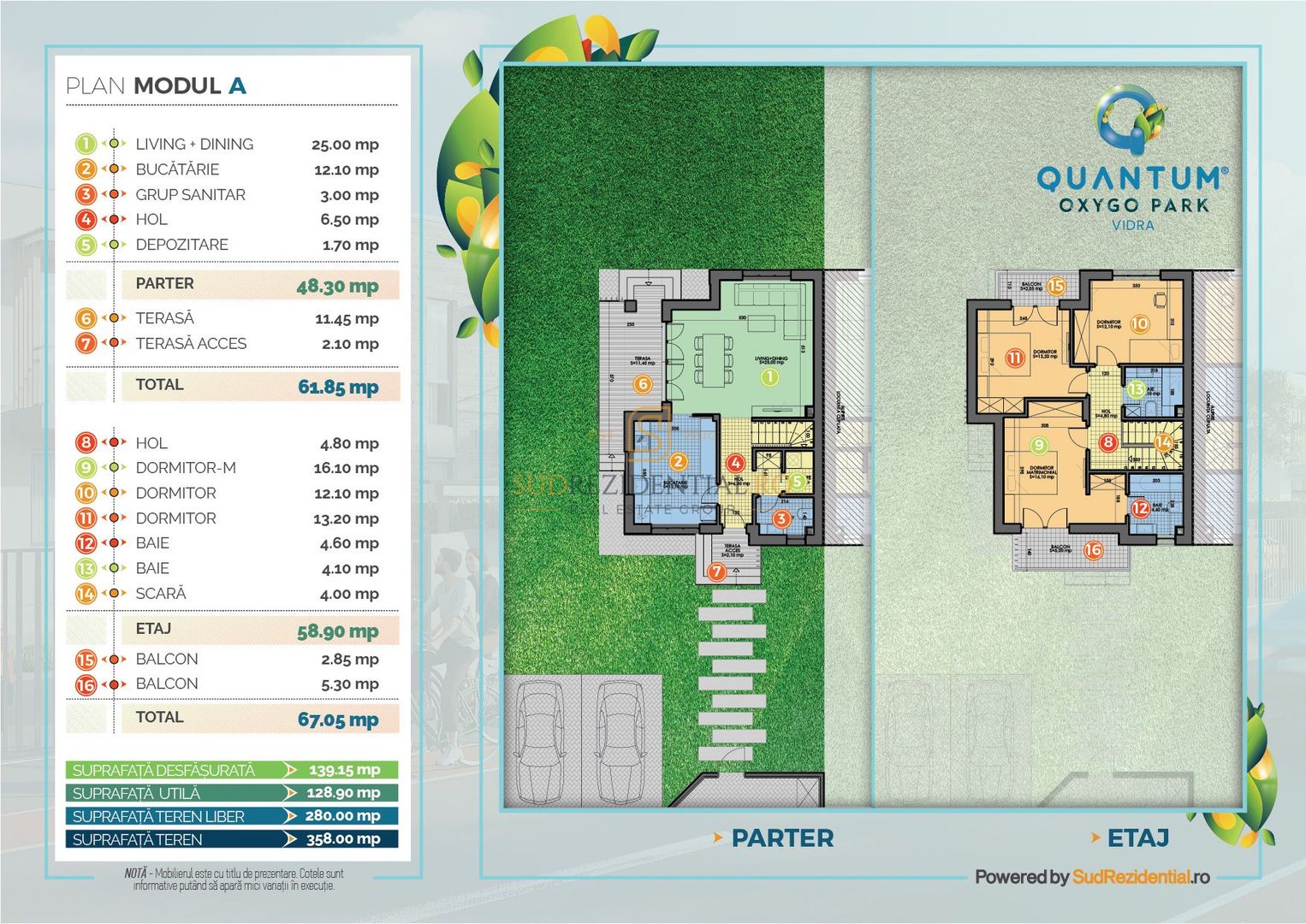 Vila ideala tip duplex cu 4 camere – OxyGo Park Vidra, - Poză 20