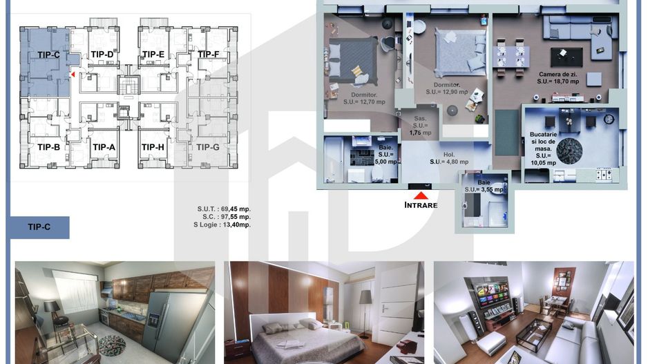 Turnisor Dezvoltator - Apartament 3 camere - Decomandat - Zona De Vest - Poză 2