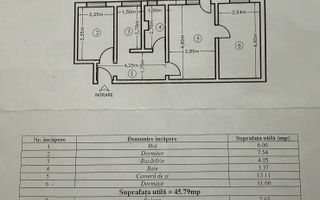 Apartament cu 3 camere de vânzare – Etaj 2- Str. Sucevei - Schiță 8