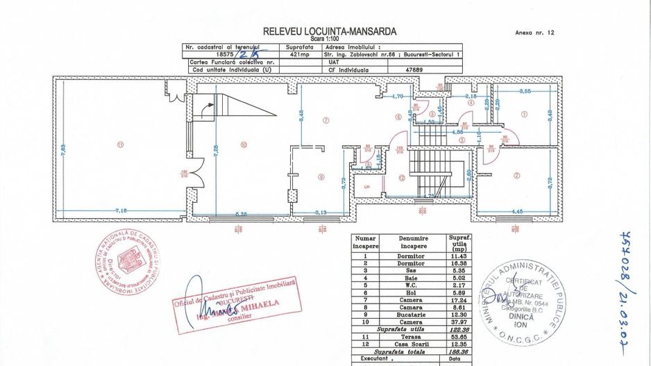 DUPLEX | 198MP UTILI + 54MP TERASA | BLOC 2007 - Schiță 24