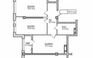 Vânzare, apartament, 2 camere, str. Nicolae Dimo, Durlești. - Poză 2