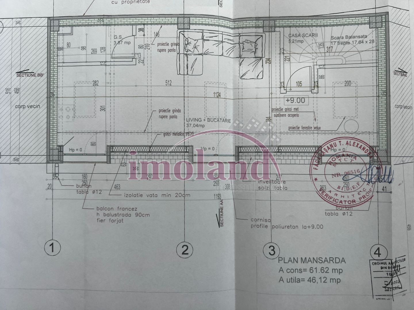 Imobil NOU - D+P+2+M - vanzare - Polona-Calea Dorobanti - Schiță 15