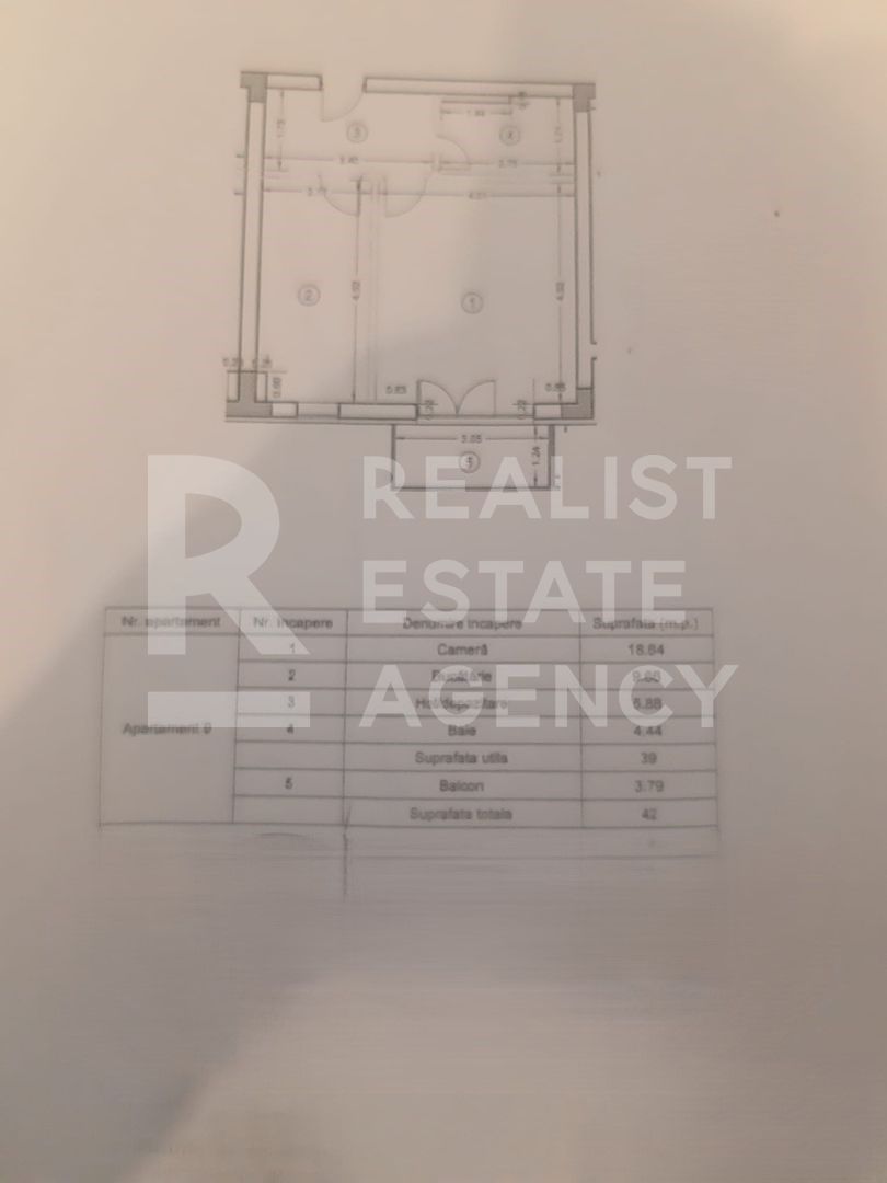 Garsonieră spațioasă cu bucătărie separată – Avantgarden Bartolomeu - Schiță 9