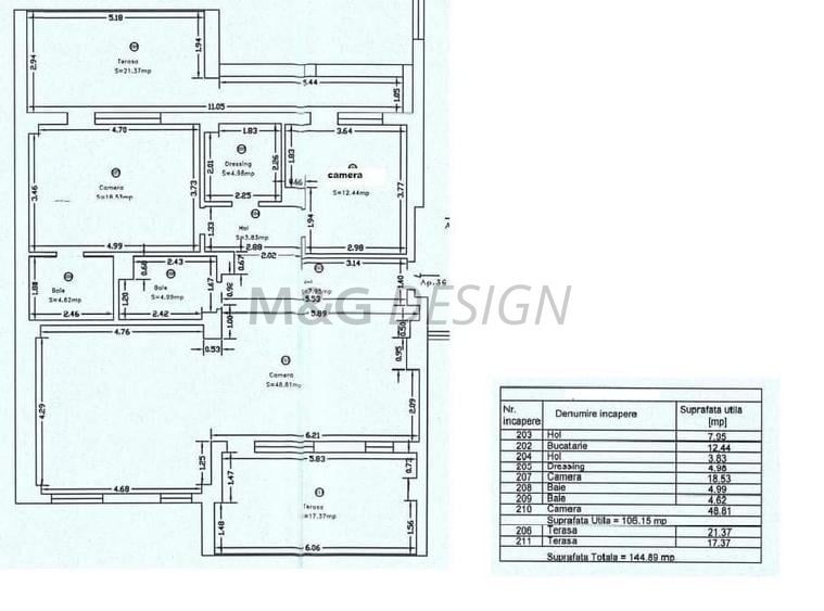Apartament  3 camere cu parcare subterana inclusa - Schiță 10