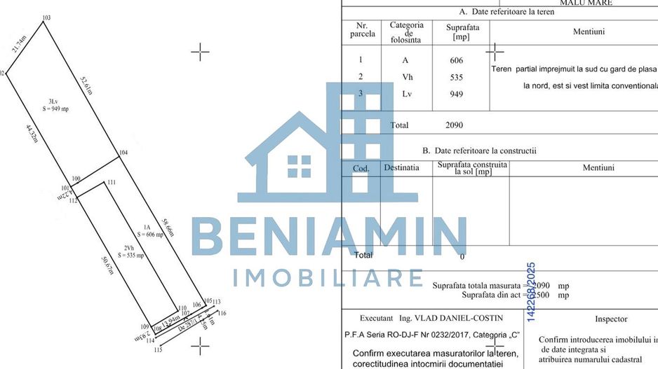Teren Intravilan doua deschideri-3526mp-Malu Mare-parcelabil-asfalt - Poză 3