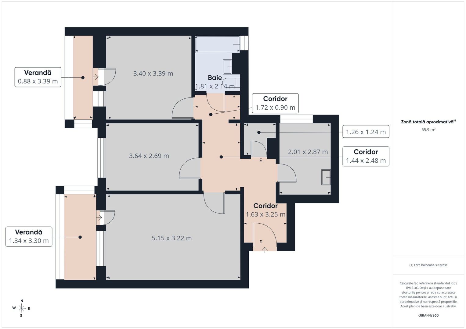 Apartament cu 3 camere de vânzare în zona Giurgiului - Poză 17