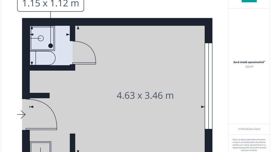 Garsonieră la parter zona UMT - Poză 12