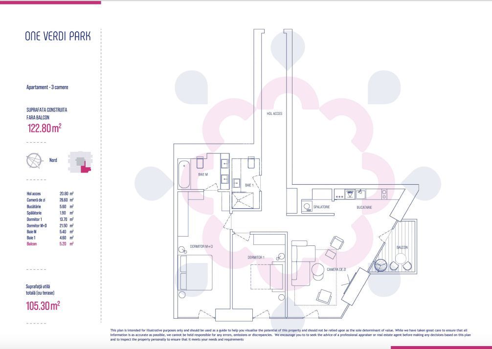 Vanzare 3 camere ONE Verdi Park | Finalizat - Schiță 10