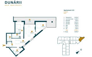 Apartament cu CF 3 camere recompartimentate in 4 camere langa viitorul Parc Est - Poză 1