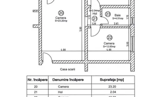 Apartament 3 Camere 1 Baie | Etaj 1 | Dumbravita-Decathlon - Schiță 12