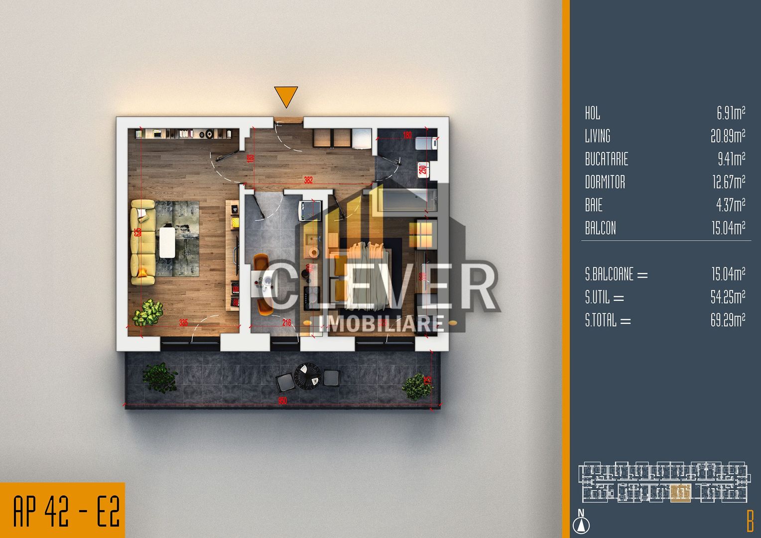 Apartament 2 camere Suprafata Generoasa si Terasa Pallady - Poză 2