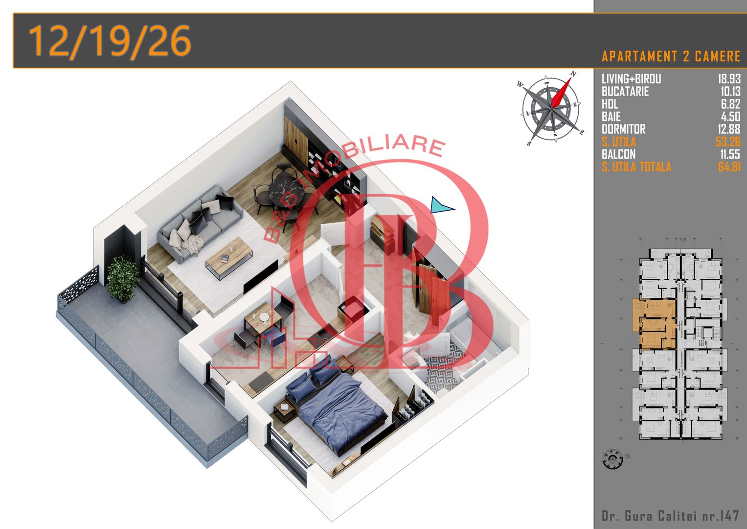 Apartament 2 camere Titan Pallady parcare gratuita - Schiță 8