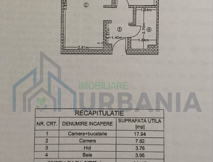 Inchiriez apartament 2 camere-open space 37mp Bucium Confort - Poză 4