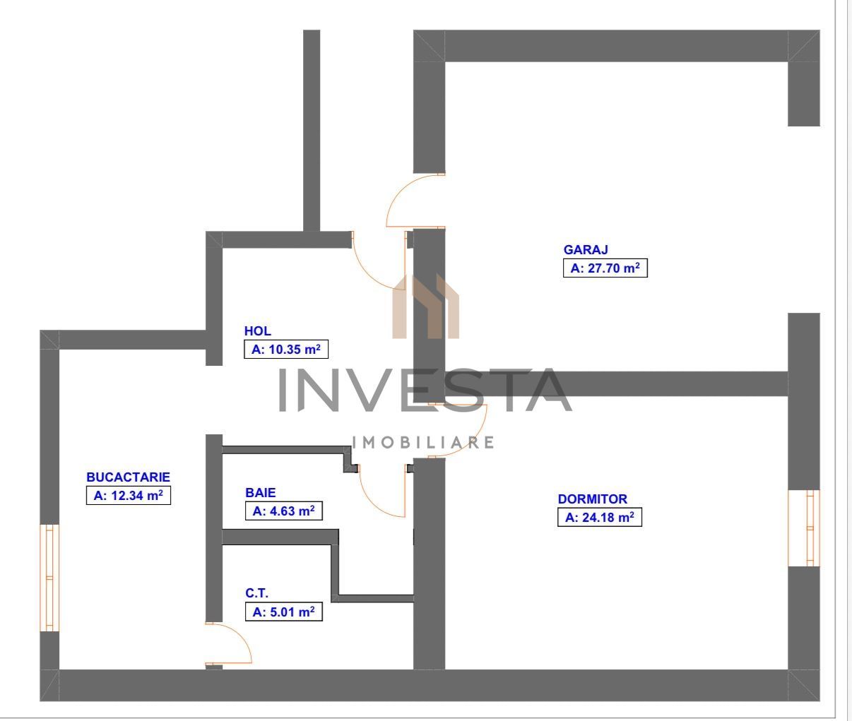 Apartament spectaculos, design premium, gradina proprie 65 mp! Garaj! - Schiță 14