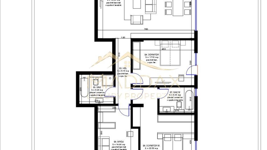 Apartament 4 camere / 127.95mp / Pipera - Schiță 13