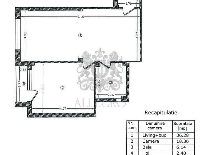 2 Apartamente Alaturate | Calea Victoriei 112 | Radisson | - Schiță 13