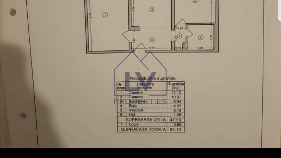 VANZARE APARTAMENT 2 CAMERE | ZONA OBOR - Schiță 6