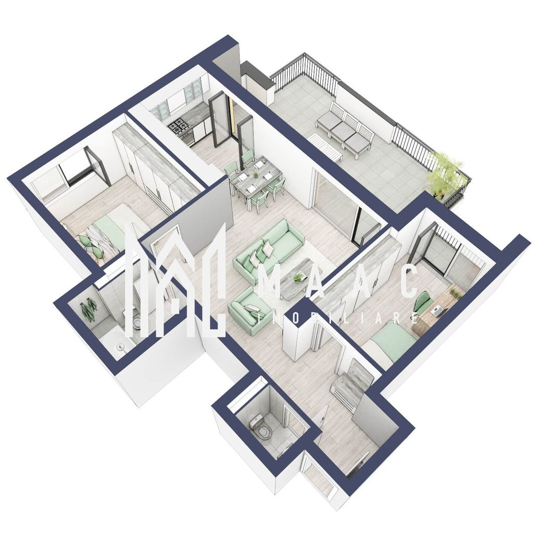 Apartament 3 camere | Etaj 3 | Blacon 27.3 | Turnisor - Poză 3