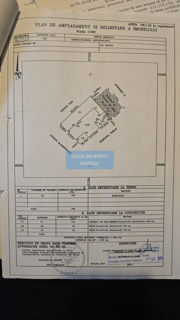 De vânzare  casă situată pe strada Mihail Sadoveanu - Schiță 23
