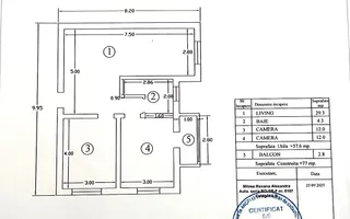 Apartament 3 camere Strand - Schiță 12