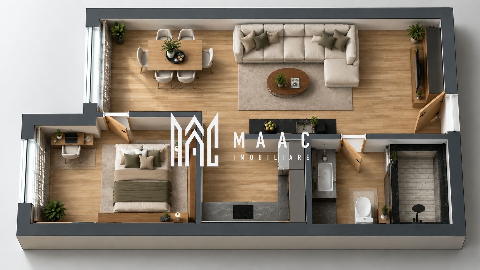 APARTAMENT 2 CAMERE I CALEA SURII MICI - Poză 1