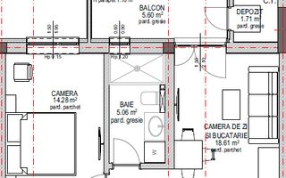  Apartament 2 camere, 39,60 mp – Zona Lacul lui Binder - Poză 2
