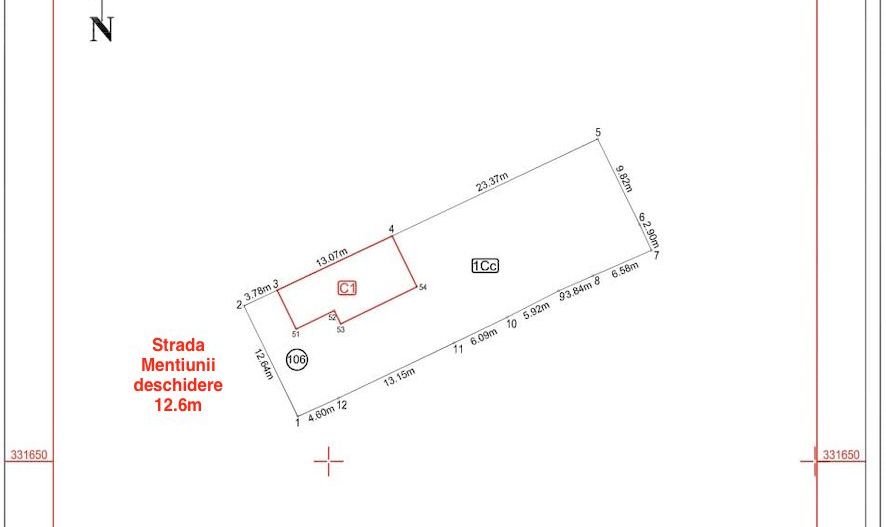 Teren | 500 mp | Andronache | Colentina | Mentiunii - Schiță 2
