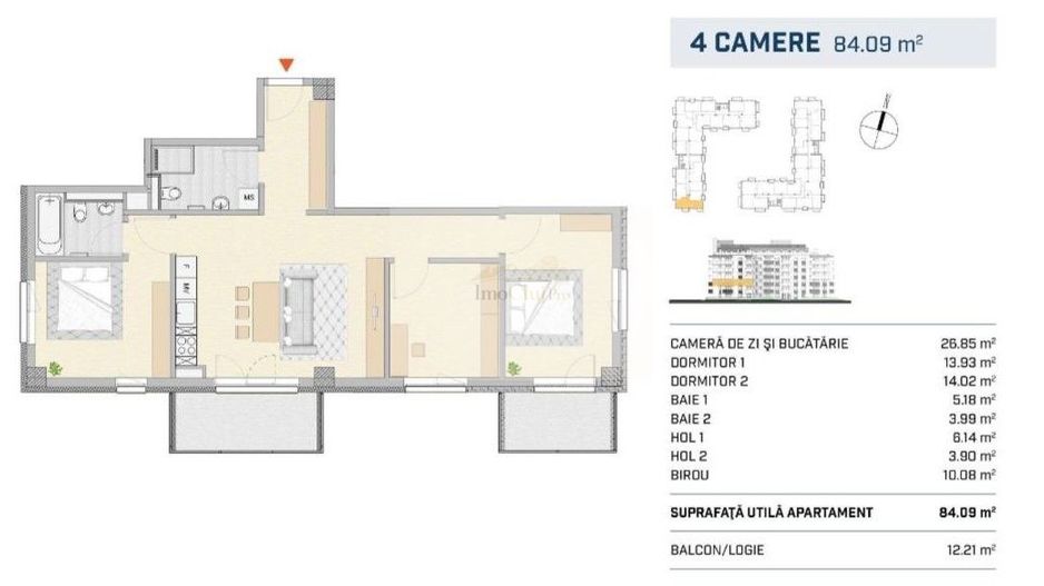 Locuinta ideala pentru familie apartament 4 camere zona Semicentrala - Poză 16