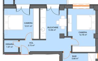 Apartament cu 2 camere si avans doar 5% - zona Doamna Stanca - Sibiu - Schiță 5
