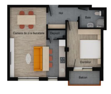 Apartament 2 camere, depozitare, etaj intermediar, balcon, garaj, boxa - Poză 4