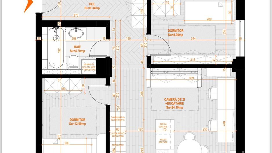 Vanzare apartament modern in Piata 1 Mai! - Schiță 8