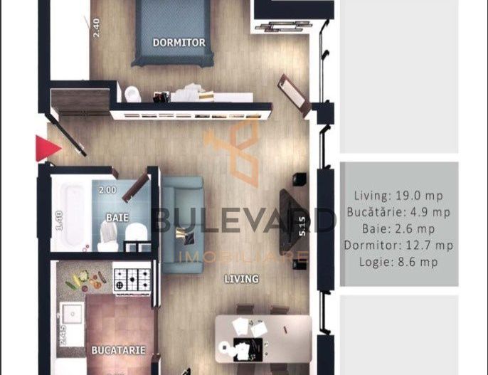 Apartament cu 2 camere la 5 minute de Vivo Center! - Poză 2