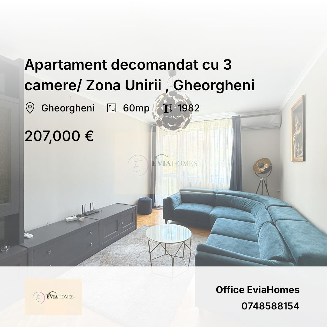 Apartament decomandat cu 3 camere/ Zona Unirii , Gheorgheni - Poză 1
