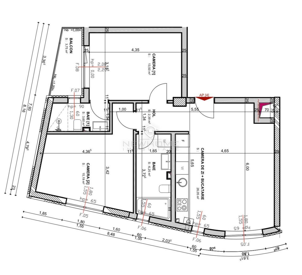 Apartament cu 3 camere de vânzare, zona Bulgaria - Poză 18