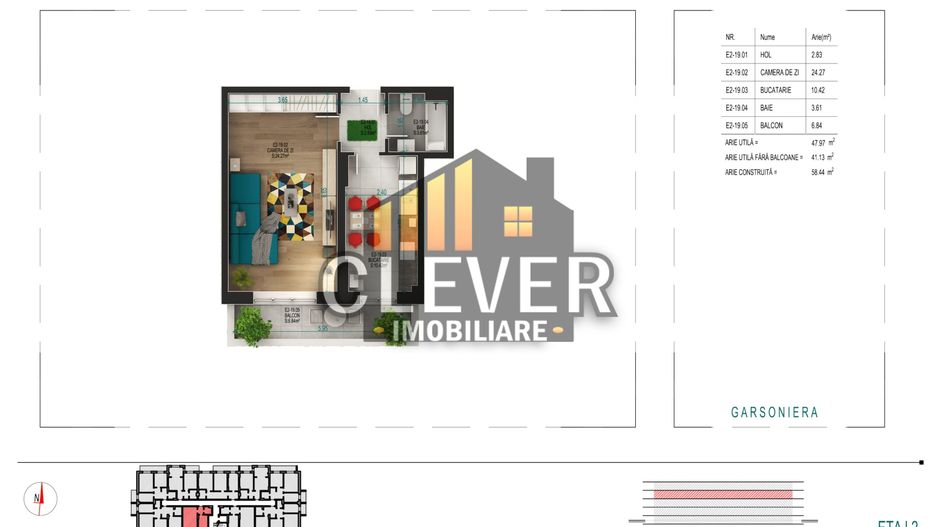 Garsoniera decomandata Theodor Pallady Parcare Bonus - Poză 2