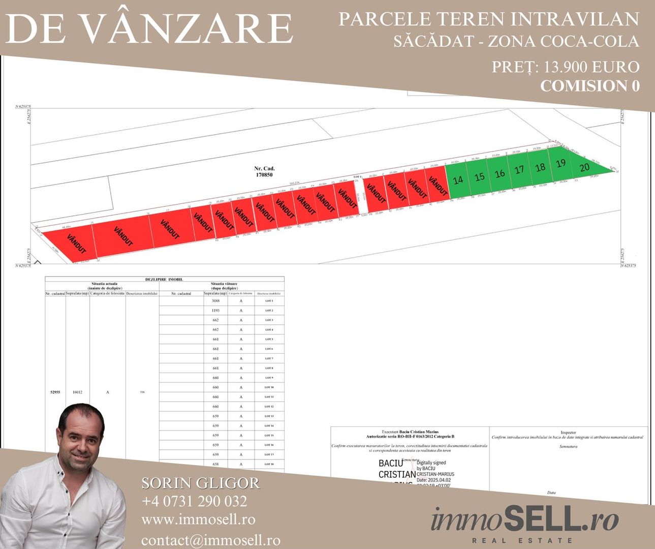 Teren intravilan cu destinația de construcție locuințe, Sacadat-15000e - Poză 1