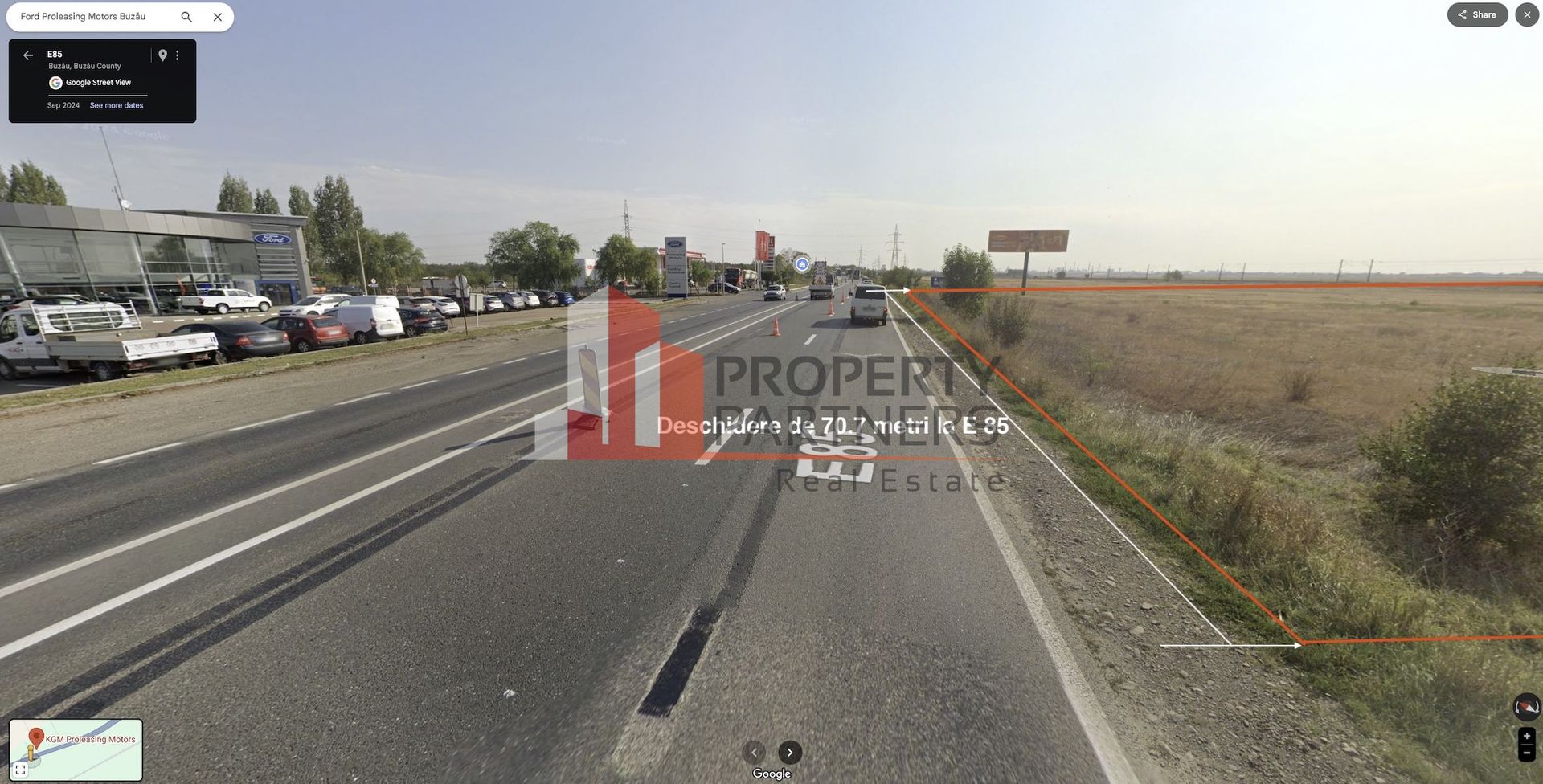 Teren Intravilan 10.889 mp – Deschidere 70 ml la E85, Buzău – Locație Strategic - Poză 2