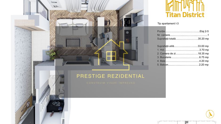 Garsoniera Cocheta, Titan-Pallady,Metrou N.Teclu - Schiță 8