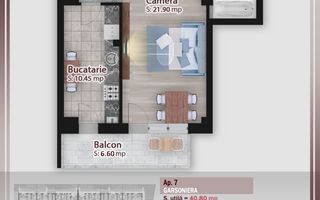 Suprafata Generoasa Garsoniera Theodor Pallady 500m STB - Poză 2