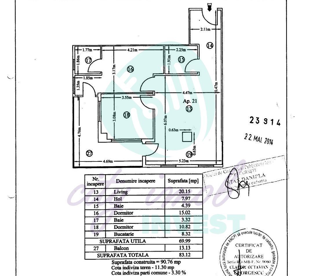 3 camere | Calea Călărașilor | 2 băi + balcon 13 mp - Poză 21