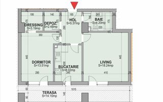 2 camere cu loc de parcare Drumul Taberei - Schiță 15