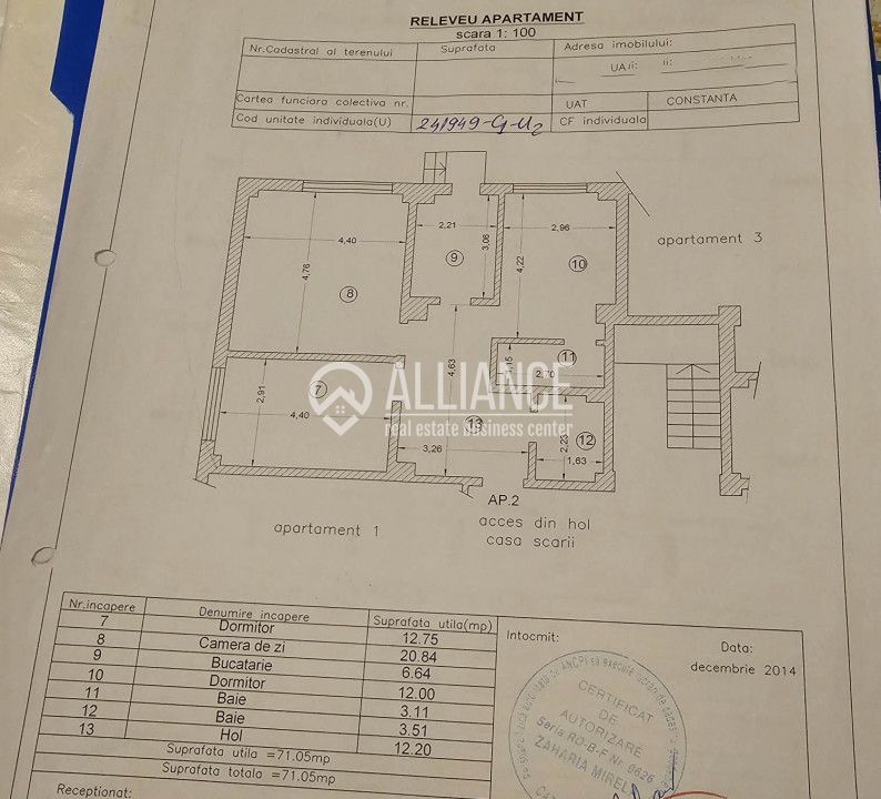 Tomis PLUS(COD 05)Apartament 3 Camere Generos+Gradina+Parcare Privata - Poză 4
